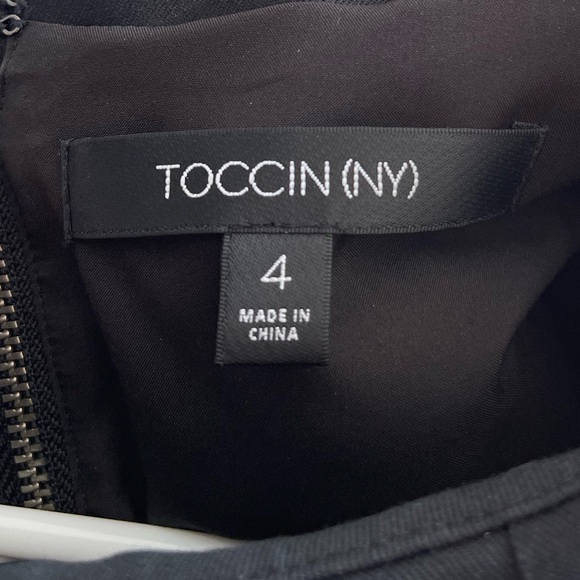 Toccin Women’s Puff Sleeve Cotton Mini Dress | Size 4 | Black (Jet) - Picture 9 of 10